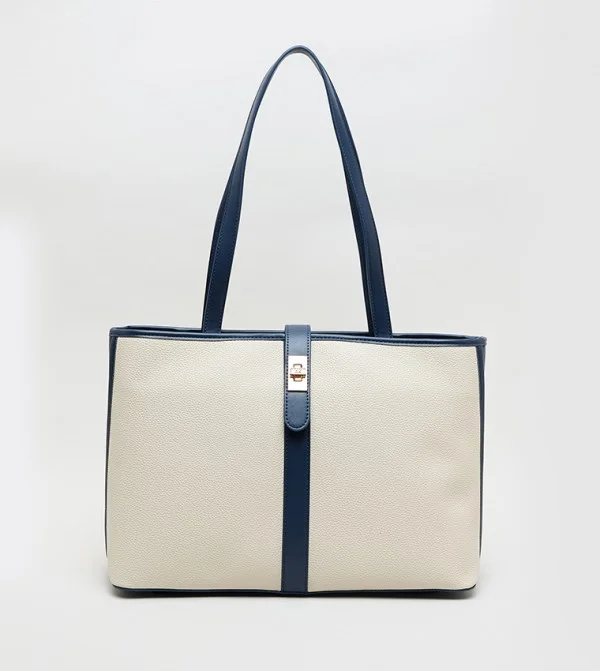 آن كلاين حقيبة توت آن كلاين بتفاصيل متباينة من البولي يوريثان